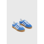 Кроссовки Gazelle Indoor adidas Originals, синее облако-фьюжн, белое золото, металлик - фото 4