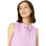 Блуза DKNY Sleeveless Keyhole Tie Blouse, цвет Pink/Lavender - фото 2