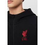 Толстовка с капюшоном Liverpool fc tech из флиса с застежкой молнией Nike, черный - фото 4