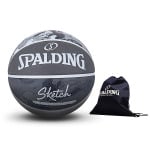 SPALDING Граффити Баскетбол, Серый одинарный шарик + насос - фото 8