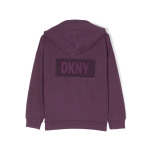 DKNY кардиган с капюшоном и логотипом, фиолетовый - фото 2