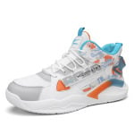 Кроссовки WARRIOR Lifestyle Shoes Men High-top Grey/orange/blue, белый/серый/оранжевый - фото 3