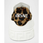 Кроссовки La Greca с леопардовым принтом Barocco Versace, цвет Whitebrown Spotted - фото 3