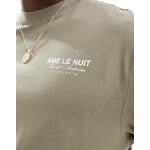 River Island – футболка цвета хаки с логотипом «Âme Le Nuit» - фото 3