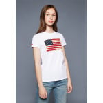 Футболка с принтом FLAG TEE Ralph Lauren, белый - фото