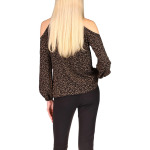 Топ Michael Kors Cheetah Lace Cold-Shoulder Top, цвет Suntan - фото 2