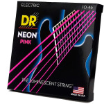 DR Strings NEON Hi-Def Pink SuperStrings Струны для электрогитары среднего размера - фото 3