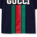 Футболка детская Gucci с полосатым принтом, темно-синий - фото 4