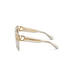 Valentino Eyewear солнцезащитные очки V-Uno в массивной оправе, белый - фото 3