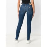 LIU JO faded slim fit jeans, синий - фото 4