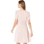 Платье Michael Kors Pinstripe Jacquard V-Neck Dress, цвет Grapefruit - фото