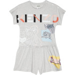 Комбинезон Kenzo Shorts Romper Front Logo, цвет Light Gray China - фото 4