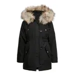 KIDS ONLY зимняя куртка "KOGIRIS FUR PARKA OTW", с капюшоном, черный - фото