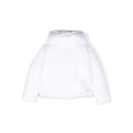 MM6 Maison Margiela Kids пуховик с вышитым логотипом, белый - фото