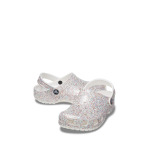 Детские сандалии Silver Toddler Classic с блестками и эффектом распыления Crocs, серебряный - фото 3