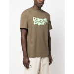 Palm Angels Viper cotton T-shirt, зеленый - фото 3