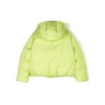 MM6 Maison Margiela Kids пуховик с вышитым логотипом и капюшоном, зеленый - фото 2