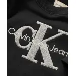 Толстовка оверсайз с логотипом для девочек Calvin Klein, черный - фото 5