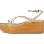 Сандалии Stuart Weitzman Wovette Wedge, цвет Light Gold/Sand - фото 4