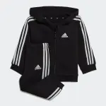 Спортивный костюм adidas Sportswear «ESSENTIALS FULLZIP HOODED JOGGING SUIT», (2 шт.), черный/белый - фото