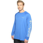 Рубашка Columbia Terminal Tackle L/S, цвет Vivid Blue/Cool Grey Logo - фото 2