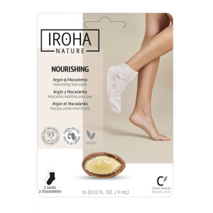 IROHA nature Nourishing Foot Mask питательная маска для ног в виде носков Argan & Macadamia 2x9мл