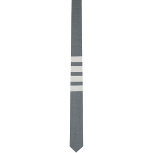 Серый галстук с четырьмя перемычками Thom Browne