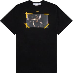 Футболка Off-White Diag Arrow Caravaggio Mercy Skate Tee 'Black/White', черный