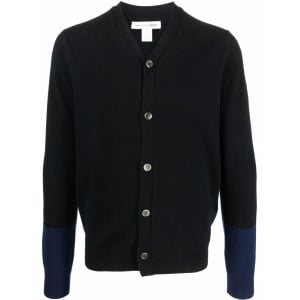 Шерстяной кардиган в двух тонах Comme Des Garçons Shirt, черный