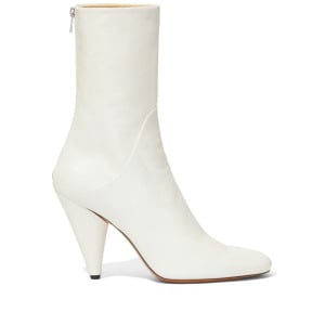 Proenza Schouler Cone 85mm leather ankle boots, белый