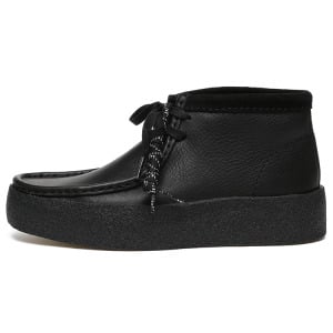 Wallabee Cup Bt Черная кожа Clarks