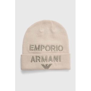 Детская шапка Emporio Armani из смесовой шерсти., бежевый