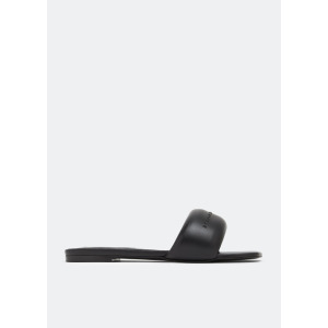 Сандалии STELLA MCCARTNEY Signature flat logo sandals, черный