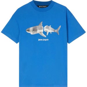 Футболка Palm Angels Shark Classic Tee 'Blue/White', синий