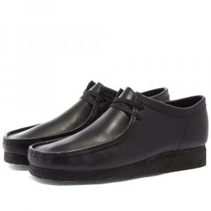 Clarks wallabee low black clearance