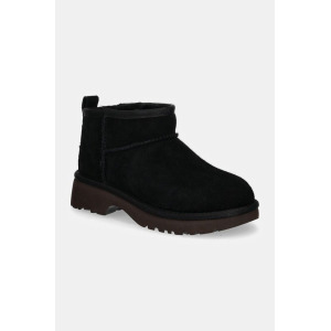 Детские замшевые зимние ботинки KIDS CLASSIC ULTRA MINI NEW HEIGHTS Ugg, черный