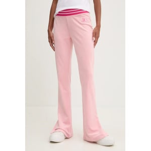 Бархатные спортивные брюки Juicy Couture KURT TRACK PANT, розовый