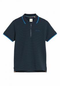 Рубашка-поло SHORT SLEEVE SIGNATURE ZIP-REGULAR FIT Paul Smith, цвет navy