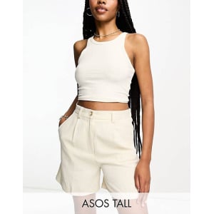 Льняные шорты с камнями ASOS DESIGN Tall Dad