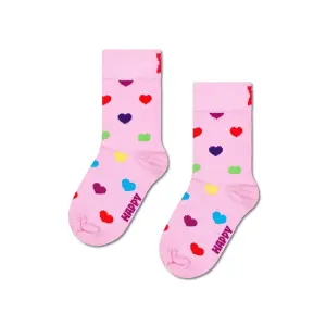 Длинный носок с сердечками Happy Socks, мультиколор