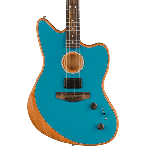 Акустическая гитара Fender American Acoustasonic Jazzmaster Acoustic Electric Guitar. Ocean Turquoise, Ebony Fingerboard