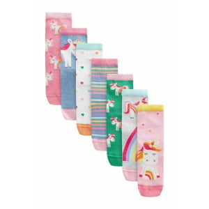 Носки RICH UNICORN 7 PACK Next, цвет pink green and blue