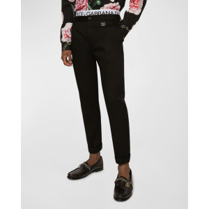 Мужские брюки чинос с фурнитурой DG Dolce&Gabbana