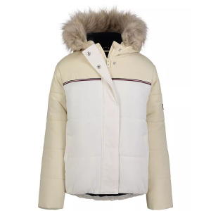 Пуховик с цветными блоками Big Girls Expedition Tommy Hilfiger, белый