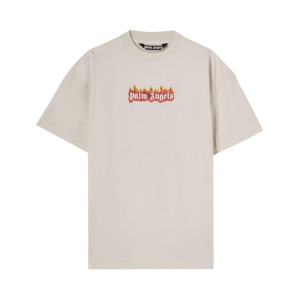 Футболка Palm Angels GD Burning Logo Classic Tee 'Off White', белый