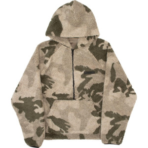 Худи Fear of God Essentials Polar Fleece Half Zip Hoodie 'Camo', разноцветный