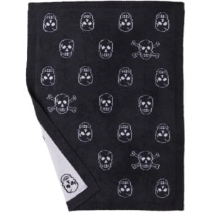 Одеяло для коляски Barefoot Dreams Cosy Chic® Skull (для младенцев), карбон/миндаль, один размер, Carbon / Almond