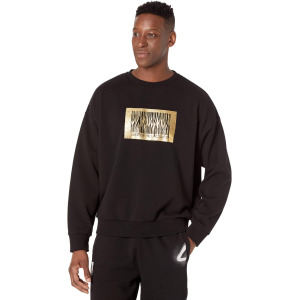 Толстовка Just Cavalli Soho Crew Neck Sweatshirt with "Just Code"Foil Logo, черный