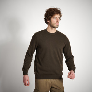 Охотничий свитер 100 коричневый SOLOGNAC, кофе коричневый