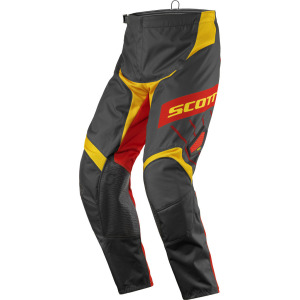 Мотоциклетные брюки Scott 350 Dirt с регулируемой талией, черный/желтый